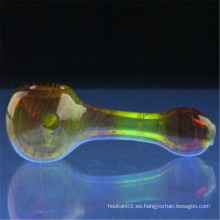 Venta al por mayor coloreada Fumed Spoon mano tubería para el usuario de tabaco (ES-HP-011)